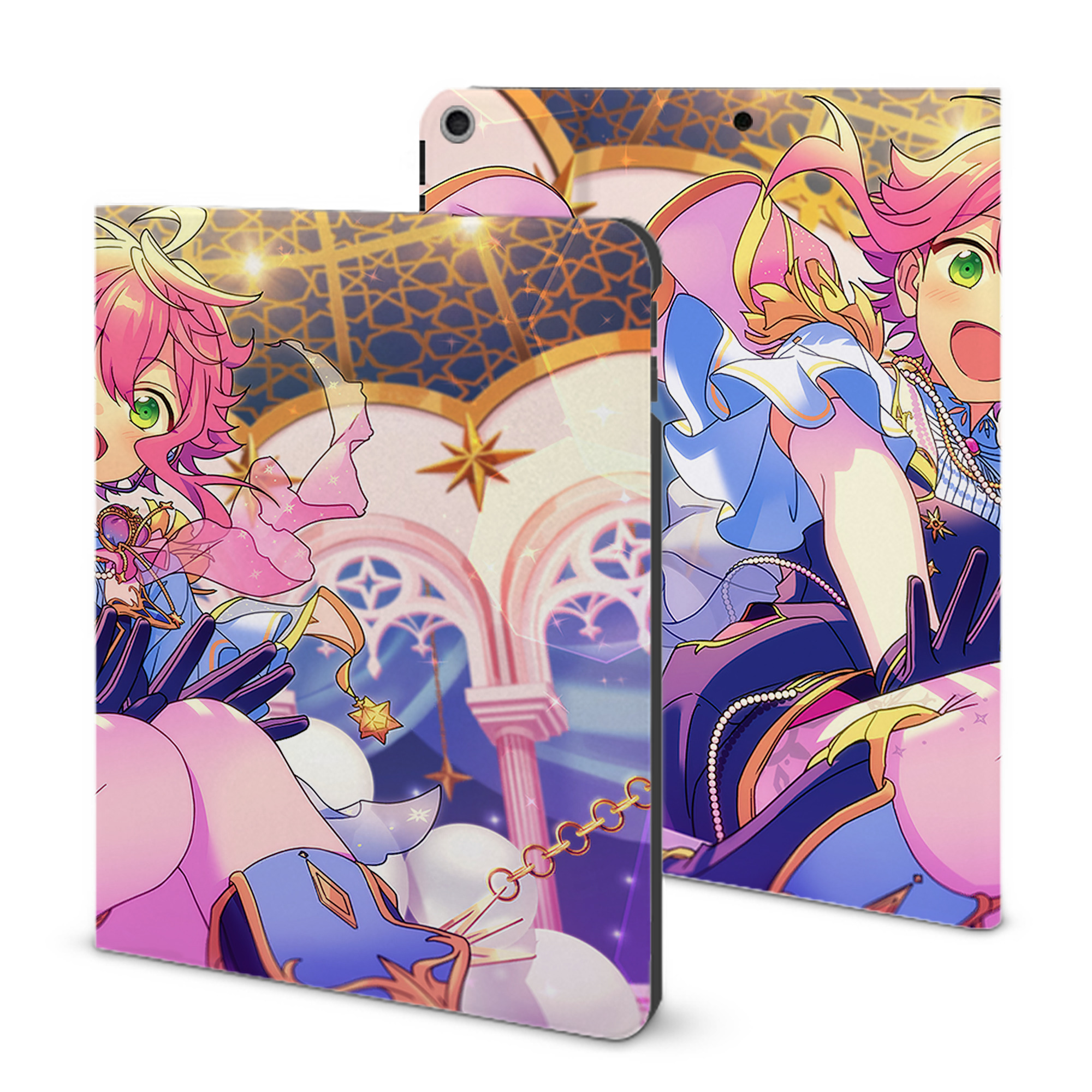 （画像用） あんさんぶるスターズ! Ensemble Stars IPad ケース ブック型 PUレザー TPU 耐衝撃 軽量 薄型 ペン収納なし 全面保護 IPad 各モデル対応
